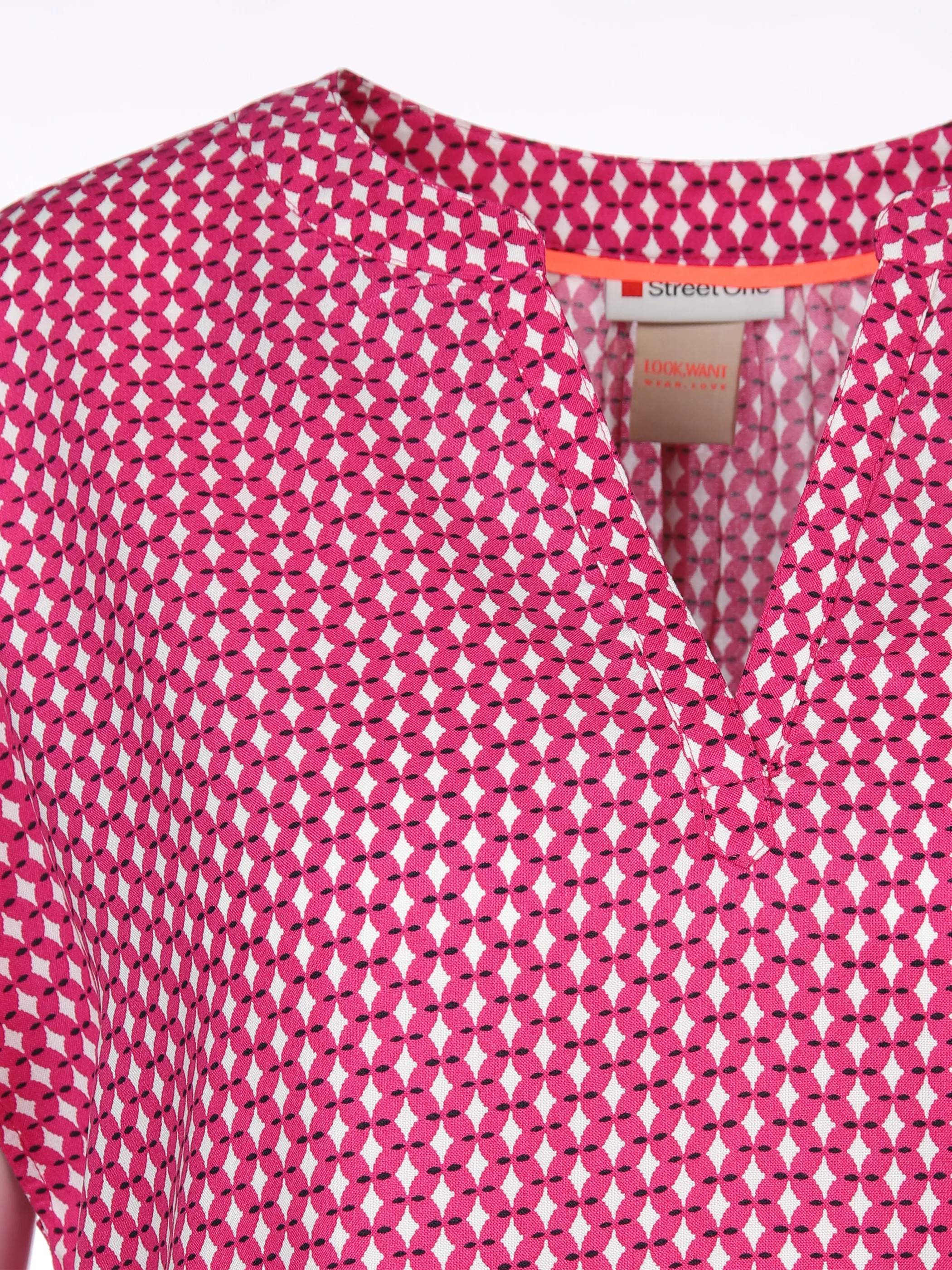 Damen Blousonshirt mit V-Ausschnitt