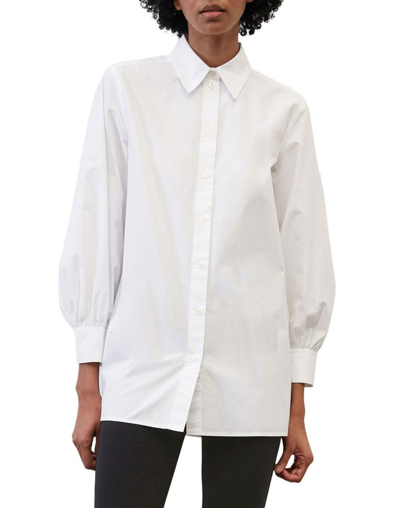 Marc O'Polo Chemise boyfriend en Popeline blanche