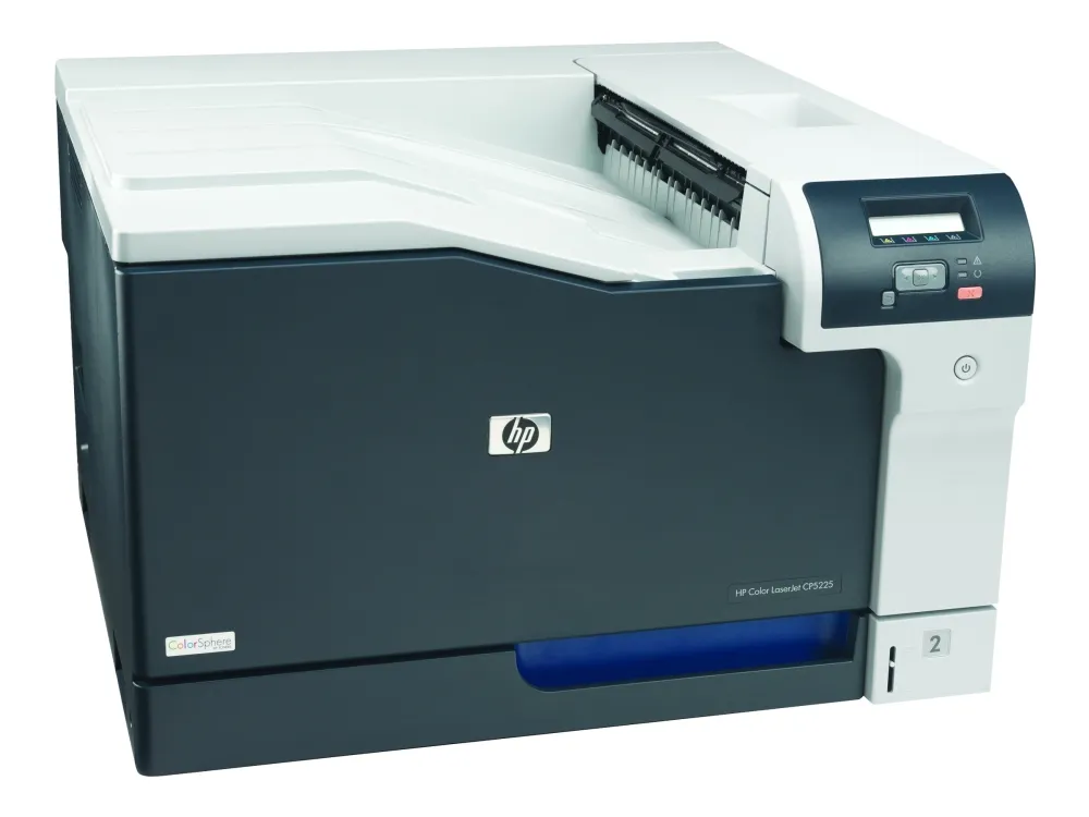 HP Color LaserJet Professional CP5225n - Printer - farve - laser - A3 - 600 dpi - op til 20 spm (mono) / op til 20 spm (farve) - kapacitet: 350 ark - USB, LAN