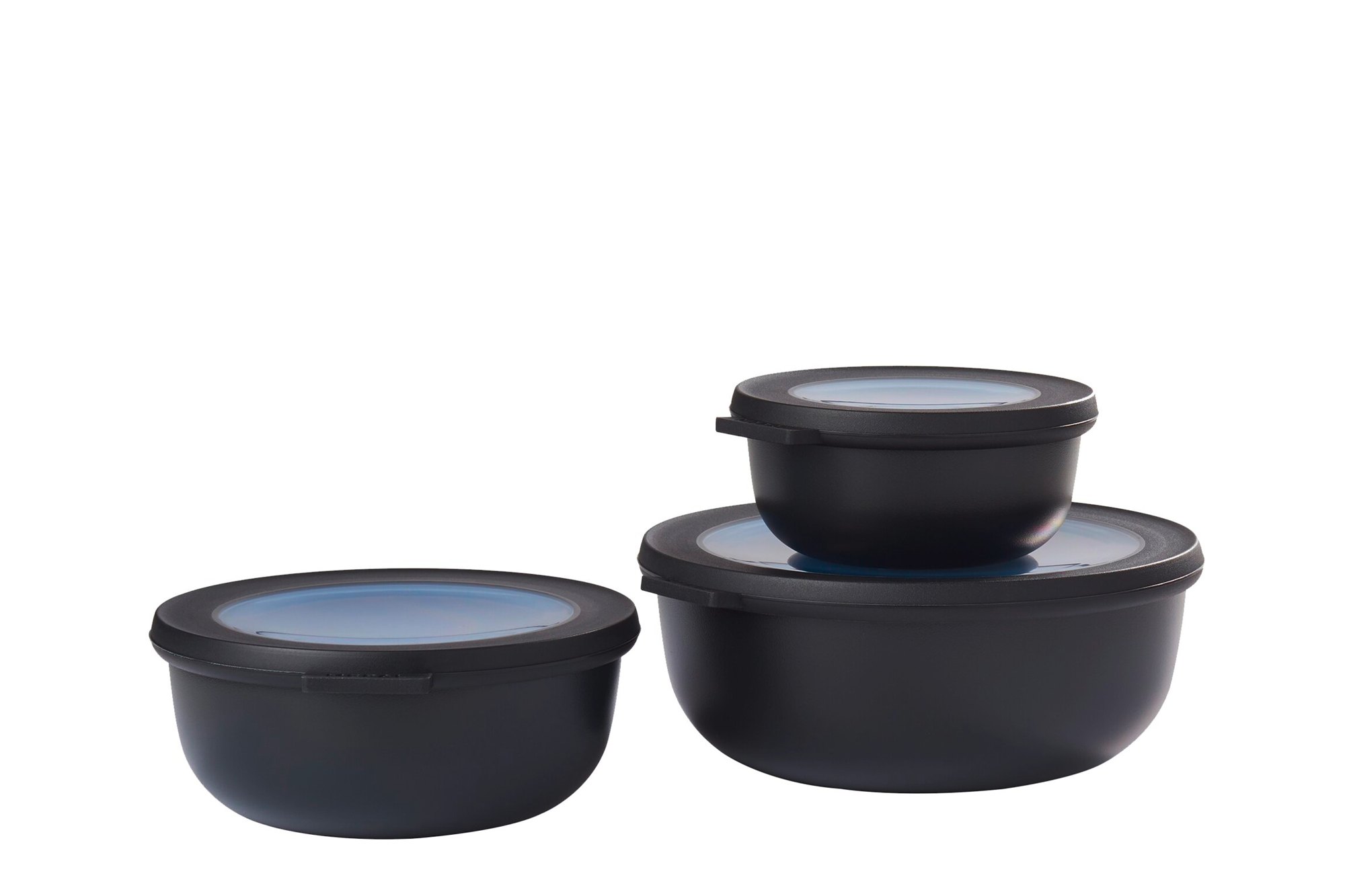 Mepal Cirqula Multischüsselset rund 3 teilig 350 / 750 / 1250 ml nordic black