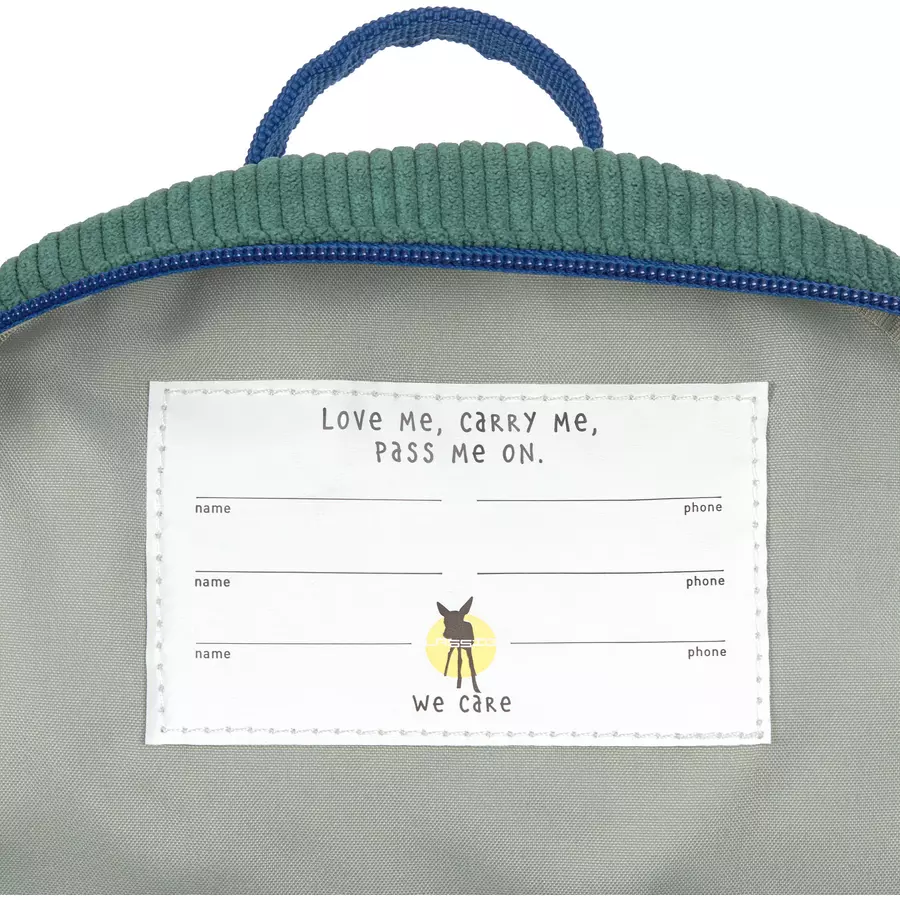 LÄSSIG Kindergartenrucksack Cord Little Gang - Fun, Grün