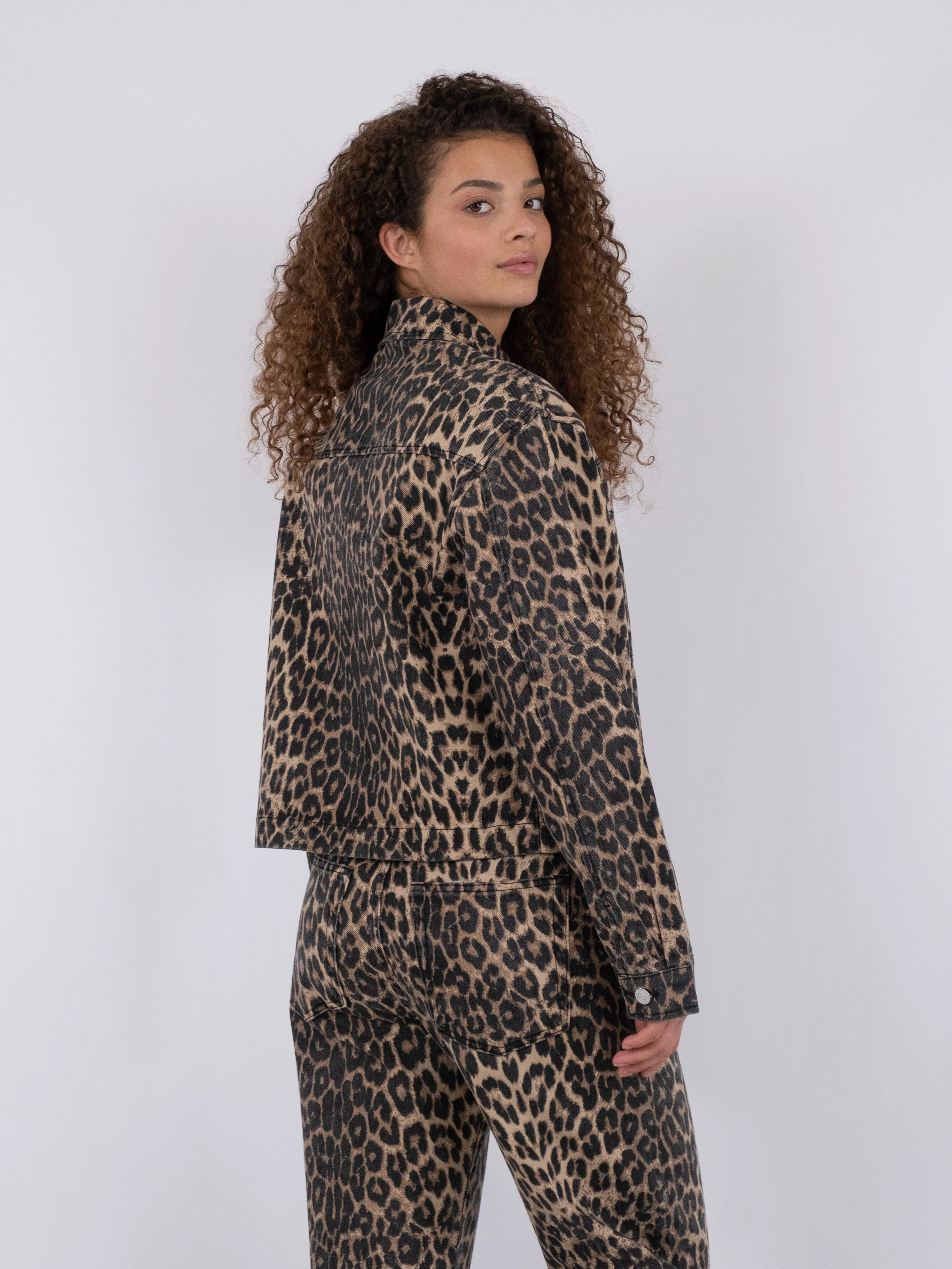 Neo Noir  Emilia overgangsjakke - Leopard