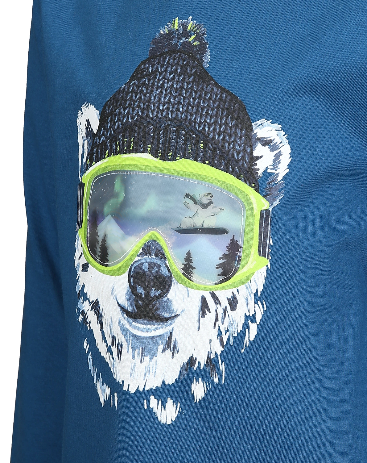 Langarm-Shirt BEAR GOGGLES in atlantik