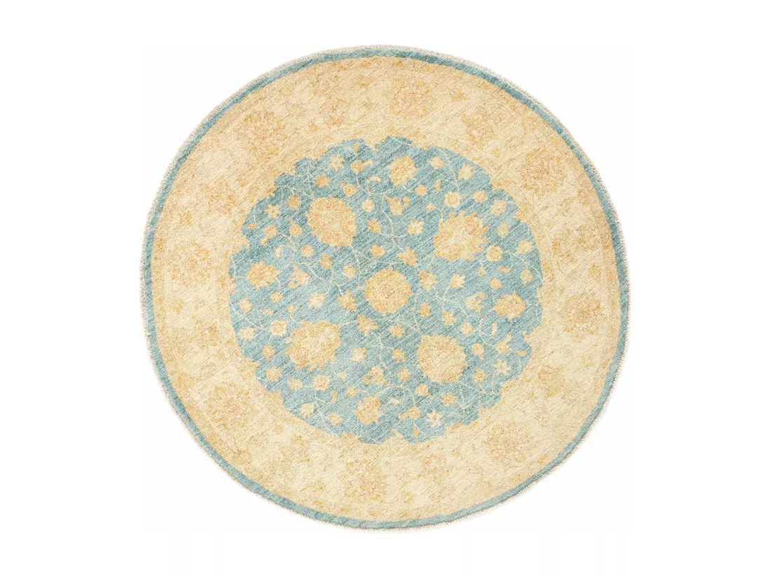Tapis de laine 150x150 Bleu Kaizar