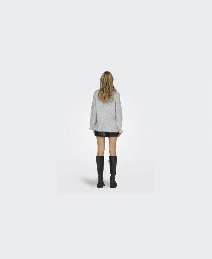 ONLY ONLMAGGIE LIFE LS LOOSE ONEK CC KNT Grå