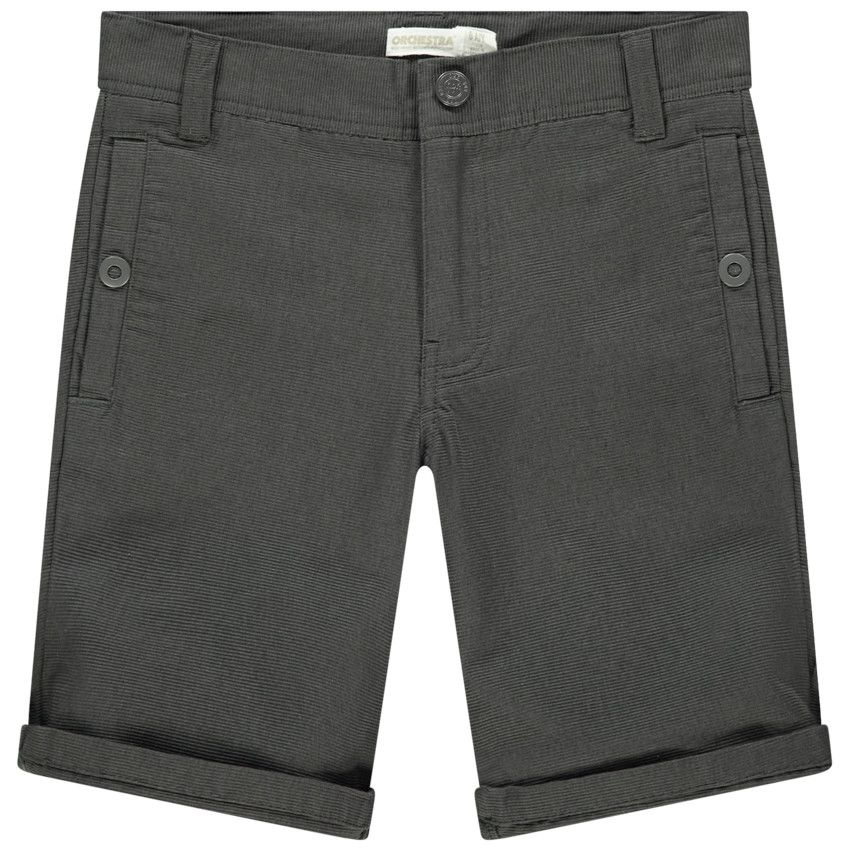 Bermuda en toile fantaisie - Gris foncé