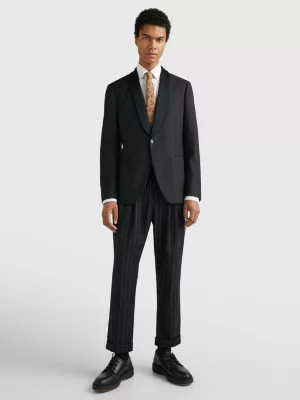 Blazer de gabardine com abotoamento simples