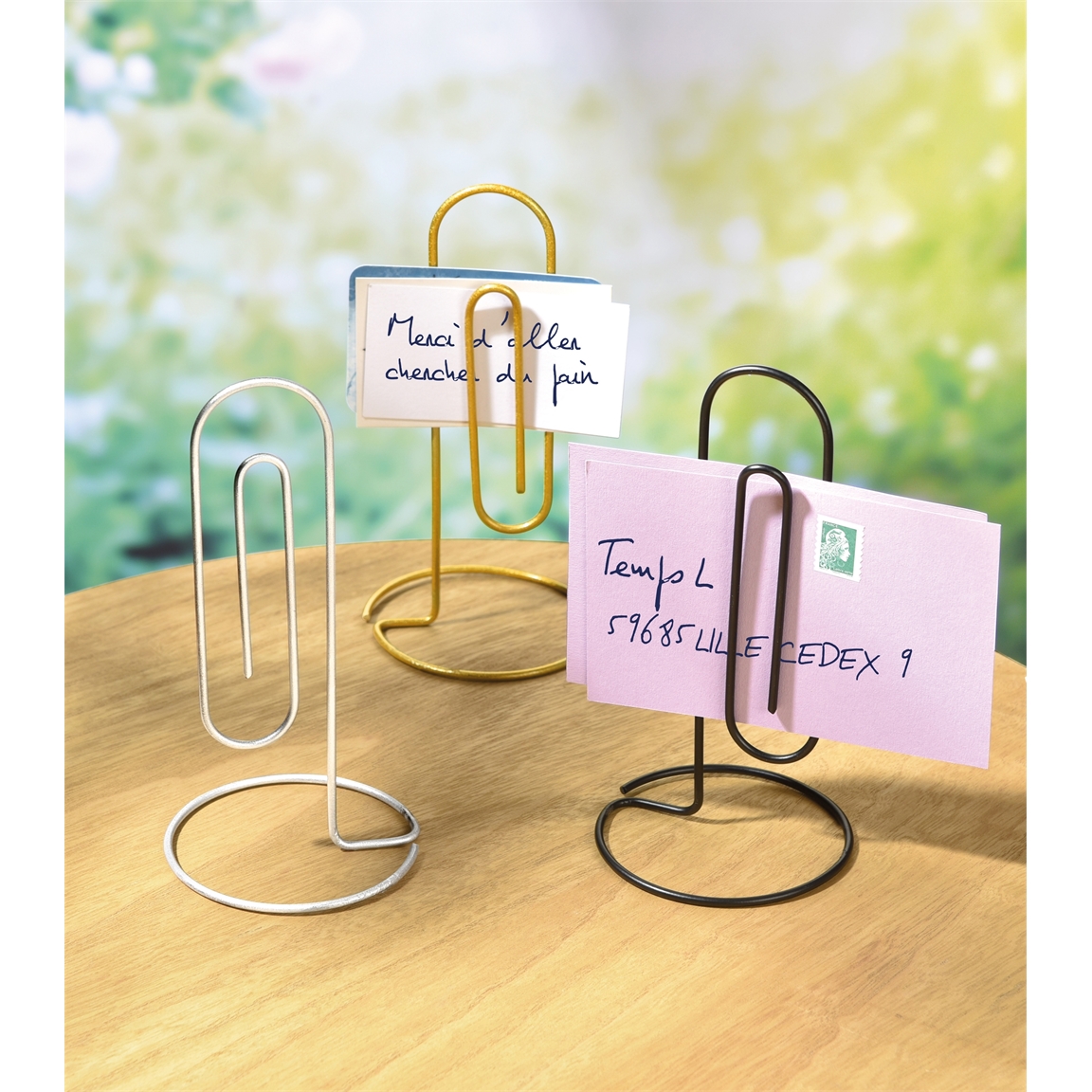 Lot de 3 trombones support mémos