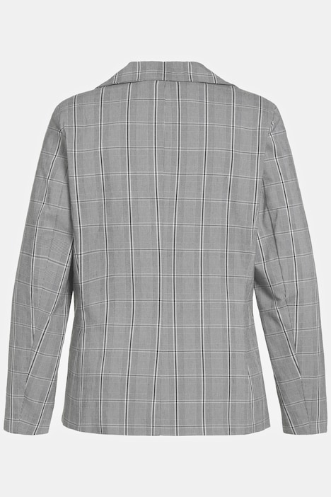 Blazer, Karomuster, Oversized, Reverskragen
