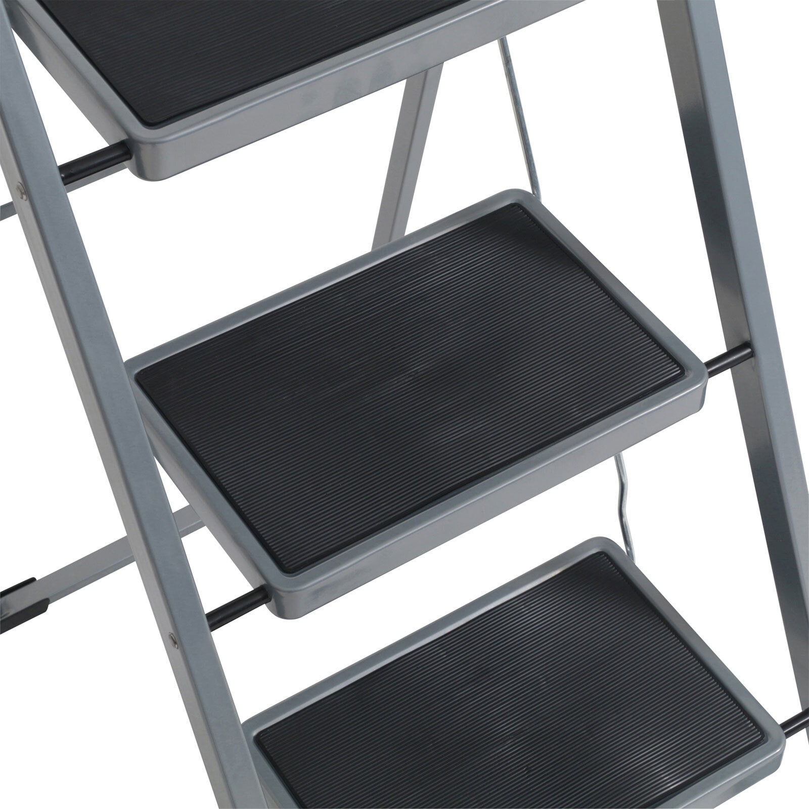 Klapptritt Top Star Stahl Silber 3 Stufen