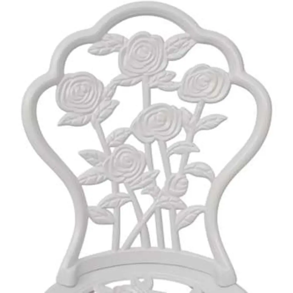 vidaXL - Bistroset Bistrosets - Wit - Aluminium