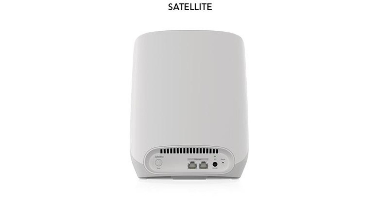 NetgearOrbi RBS760 Tri-band Mesh WiFi 6 Systeem Satelliet mesh access point  (Wit, Dekking tot 125 m²)