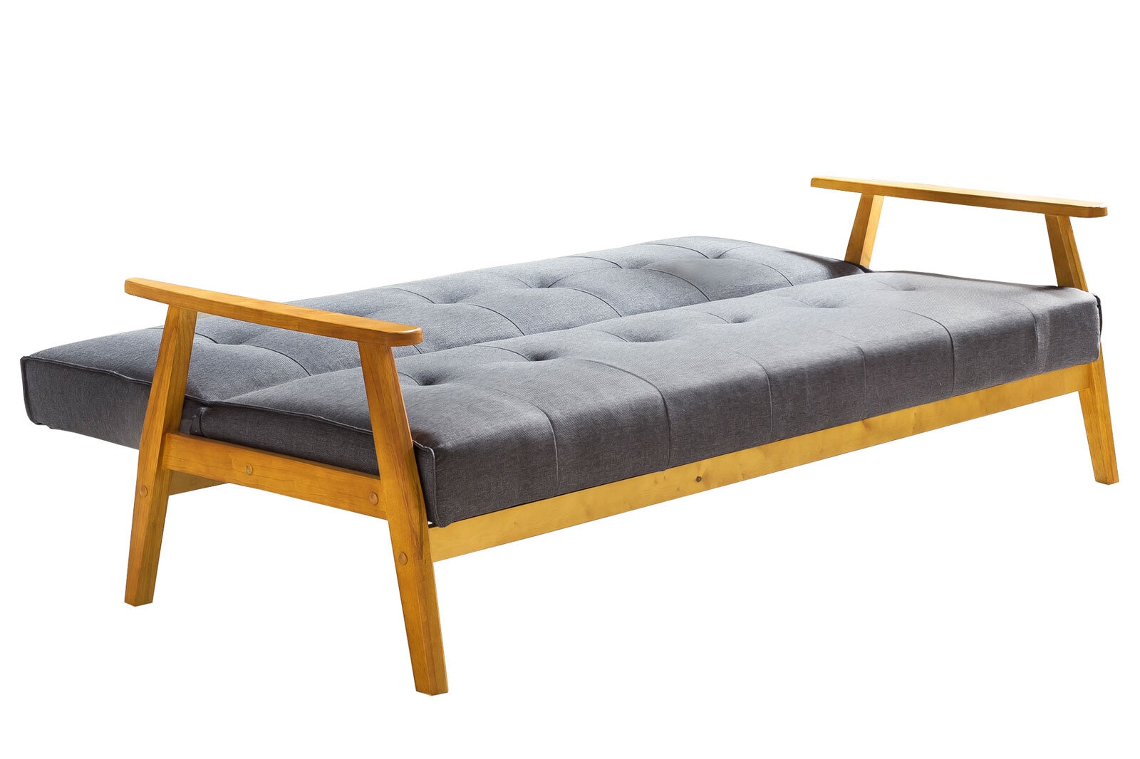 Schlafsofa dunkelgrau Webstoff