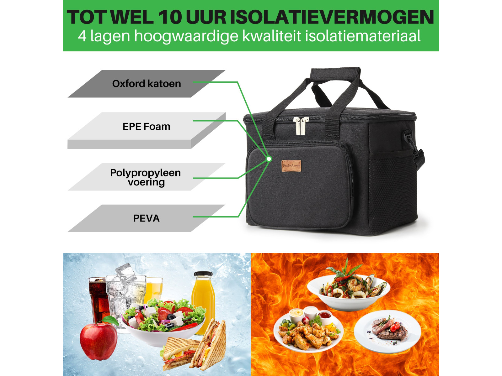 Packaway 15 liter koeltas - Black