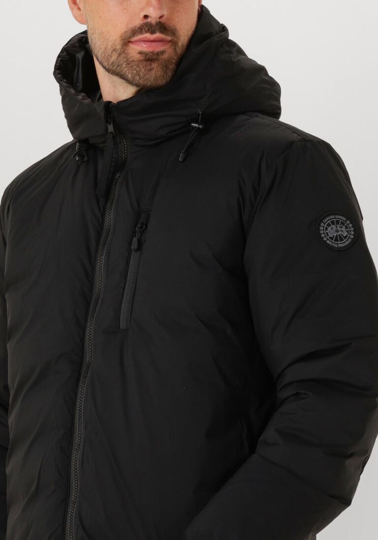 zwarte canada goose gewatteerde jas lodge hoody r black disk