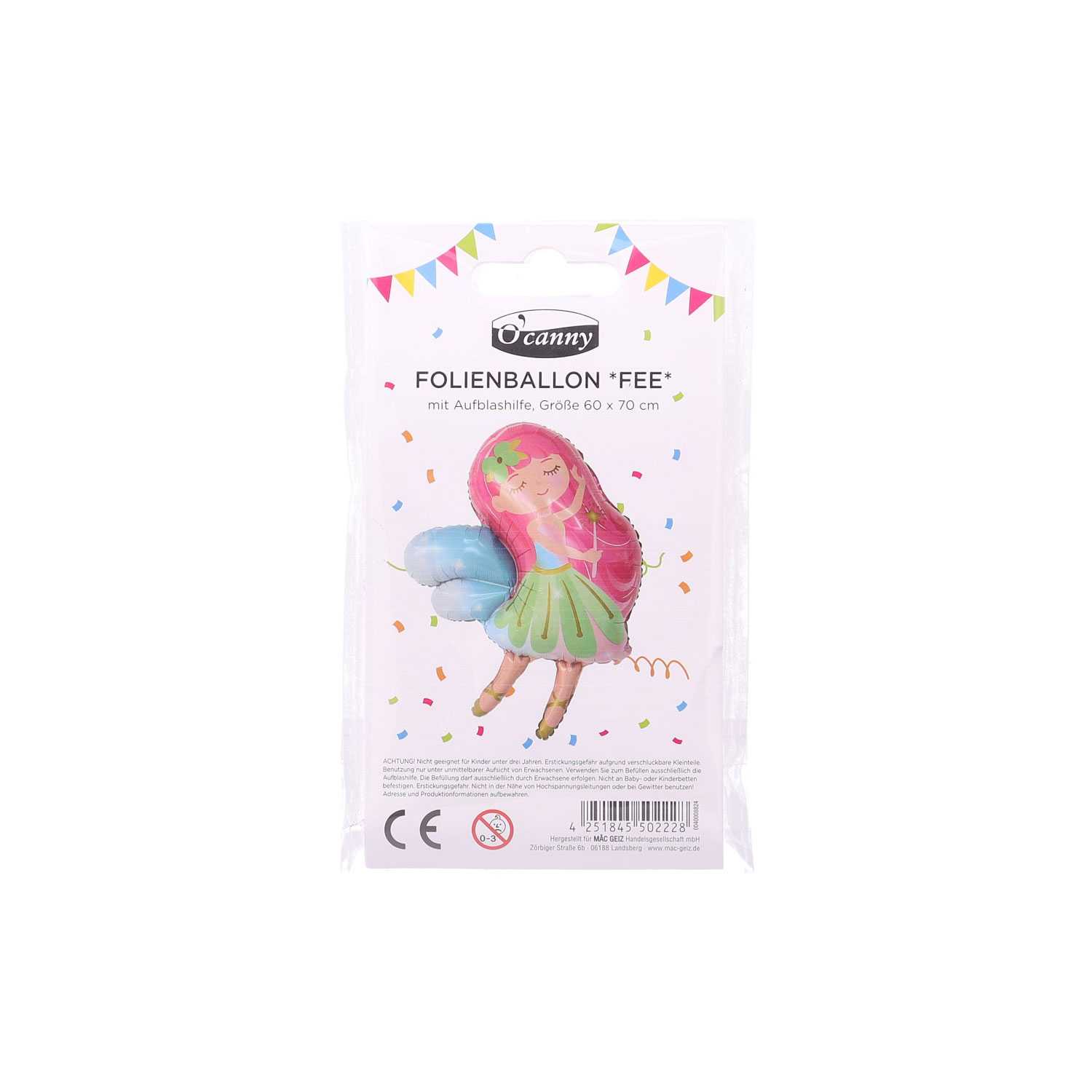 O'Canny Folienballon Fee 60 x 70 cm
