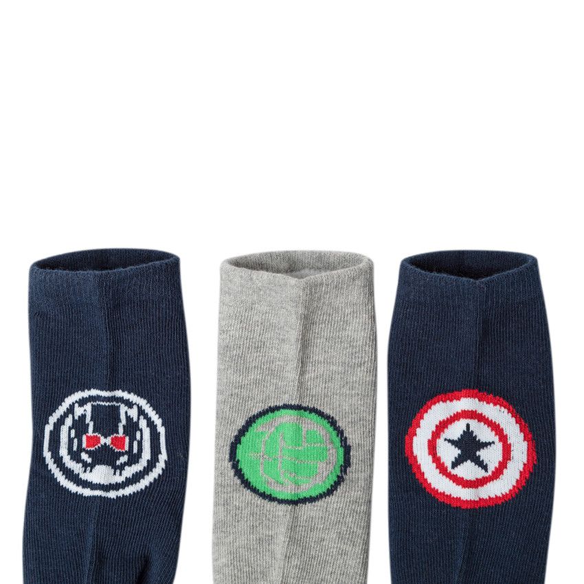 Lot de 3 paires de chaussettes motif Marvel - Bleu marine