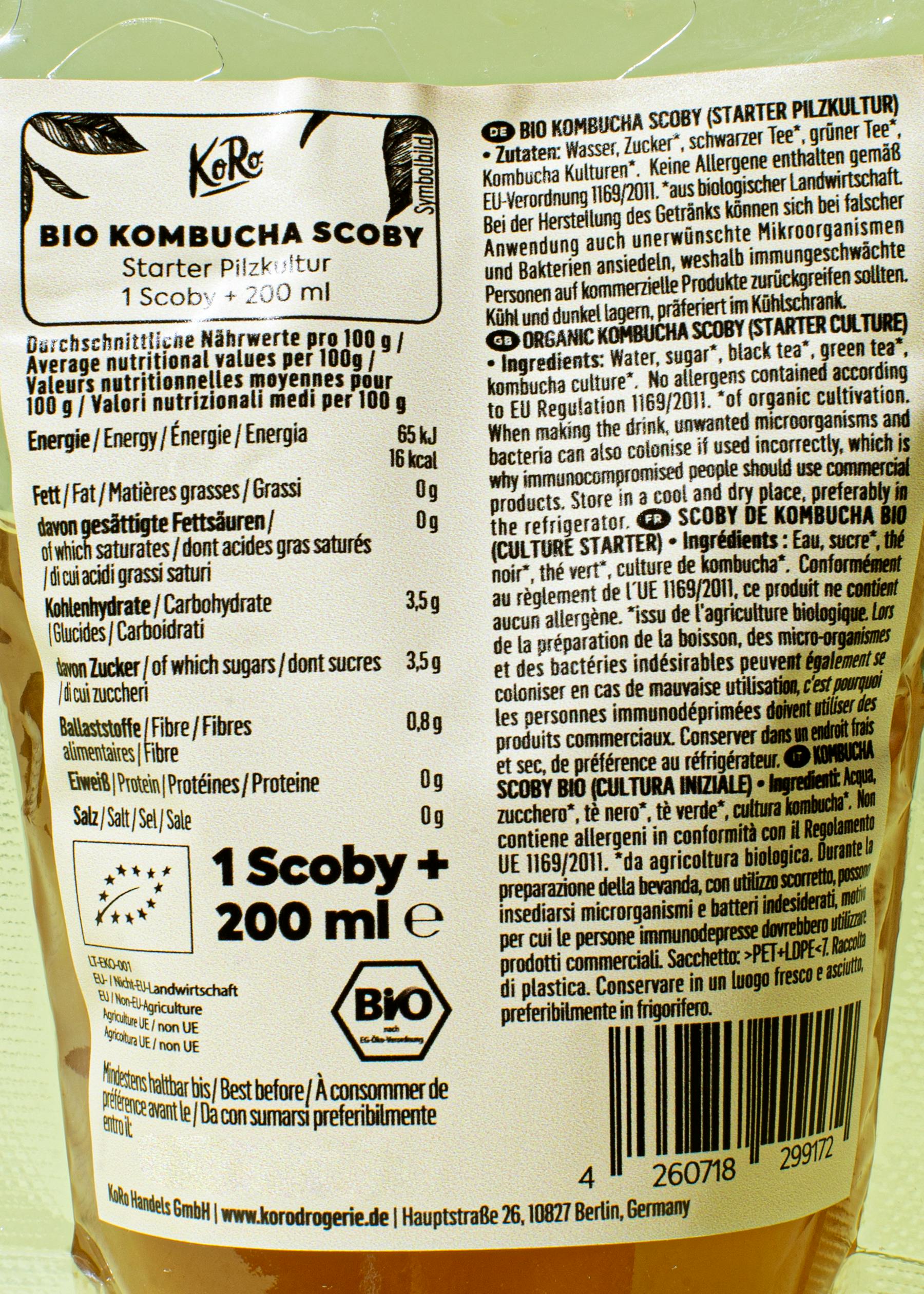 Bio Kombucha Scoby
