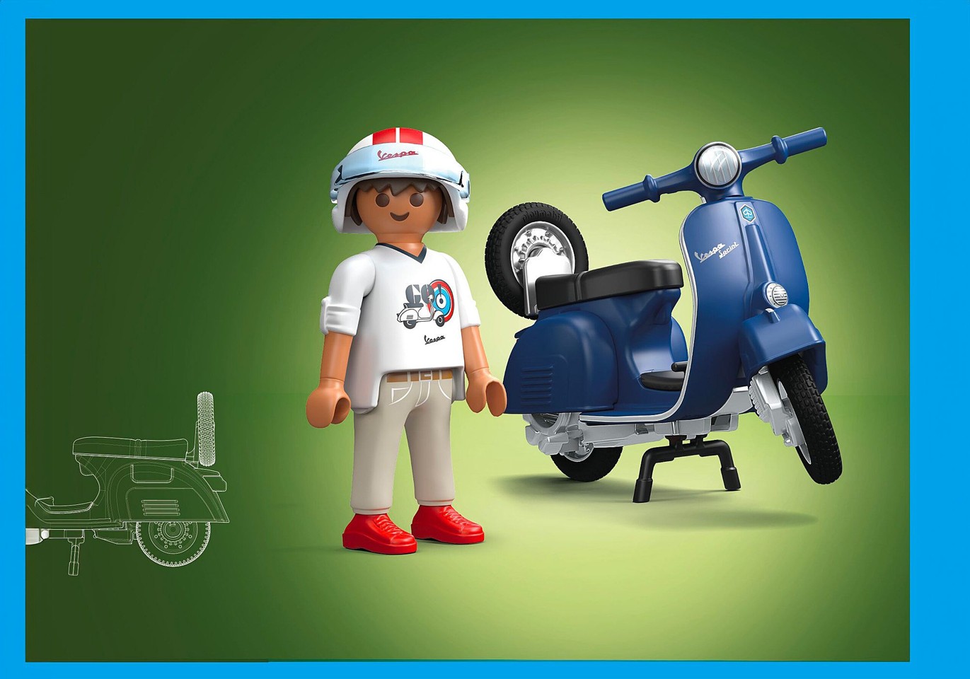 Playmobil - 1969 Vespa 150 Sprint Veloce, blue (71622)