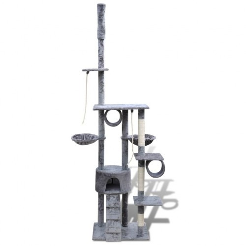 Arranhador XL para gatos com postes, cinza