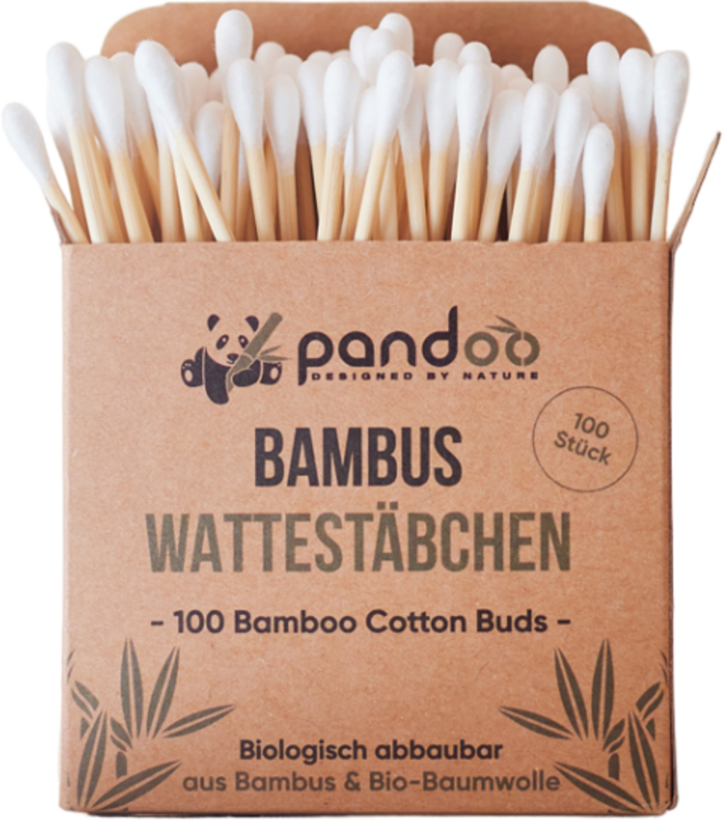 pandoo  Bambus Wattestäbchen, 200 Stk