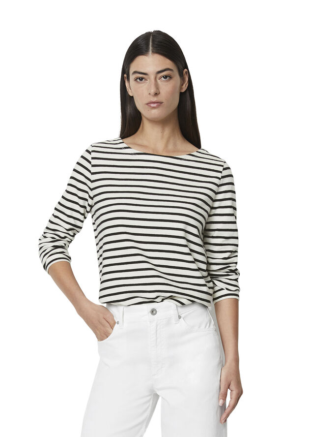 Marc O’Polo T-shirt, long sleeve, boat neck, st Multi