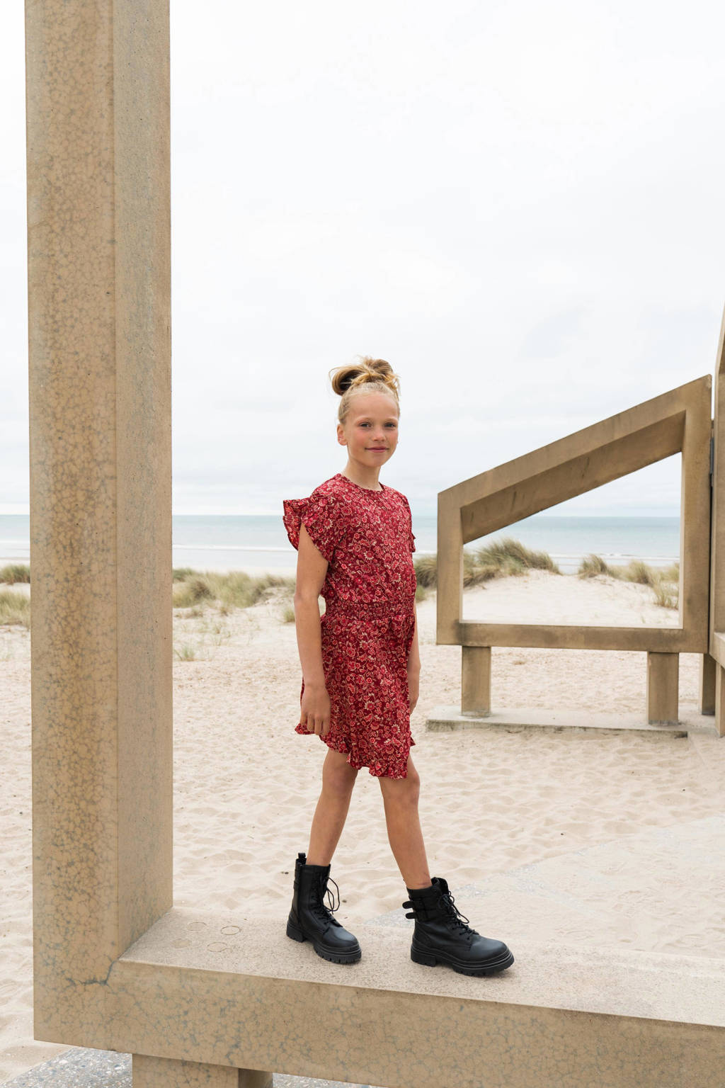 No Way Monday jurk met paisleyprint rood