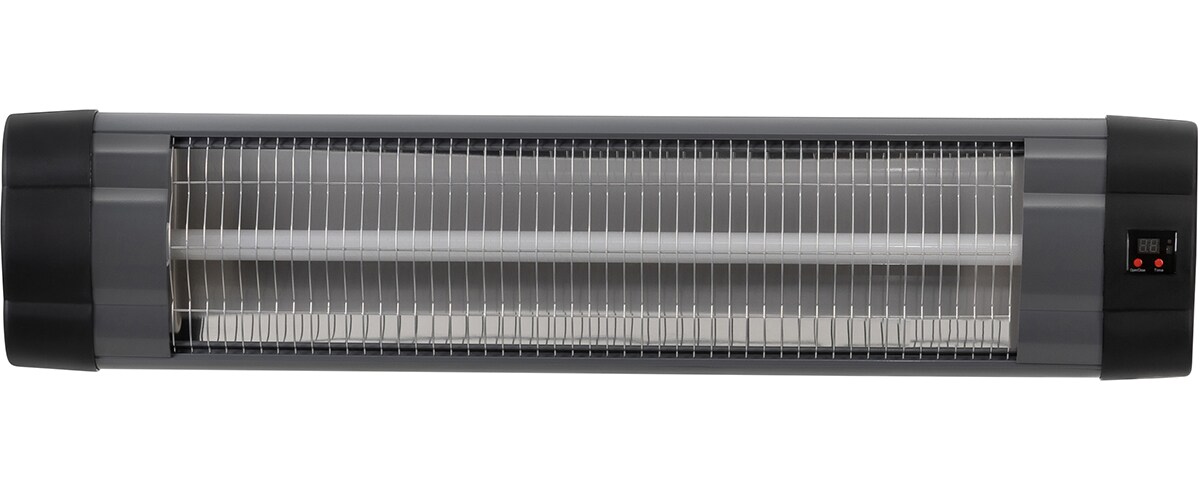 Heidenfeld Infrarot-Heizstrahler IH100, mit Stativ, 850-2500 Watt, Fernbedienung, Edelstahl, Timer