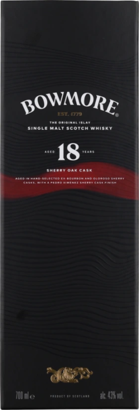 BOWMORE 18 YEARS SHERRY SINGLE MALT 70CL