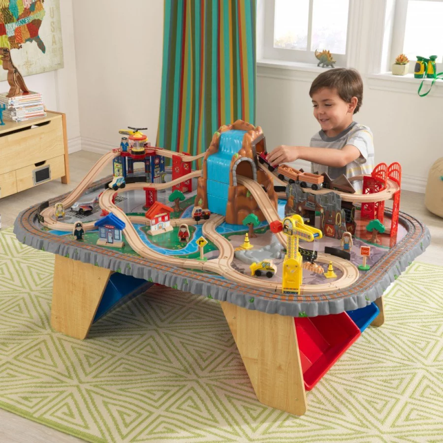 Kidkraft® Wasserfall Eisenbahntisch & Spielset