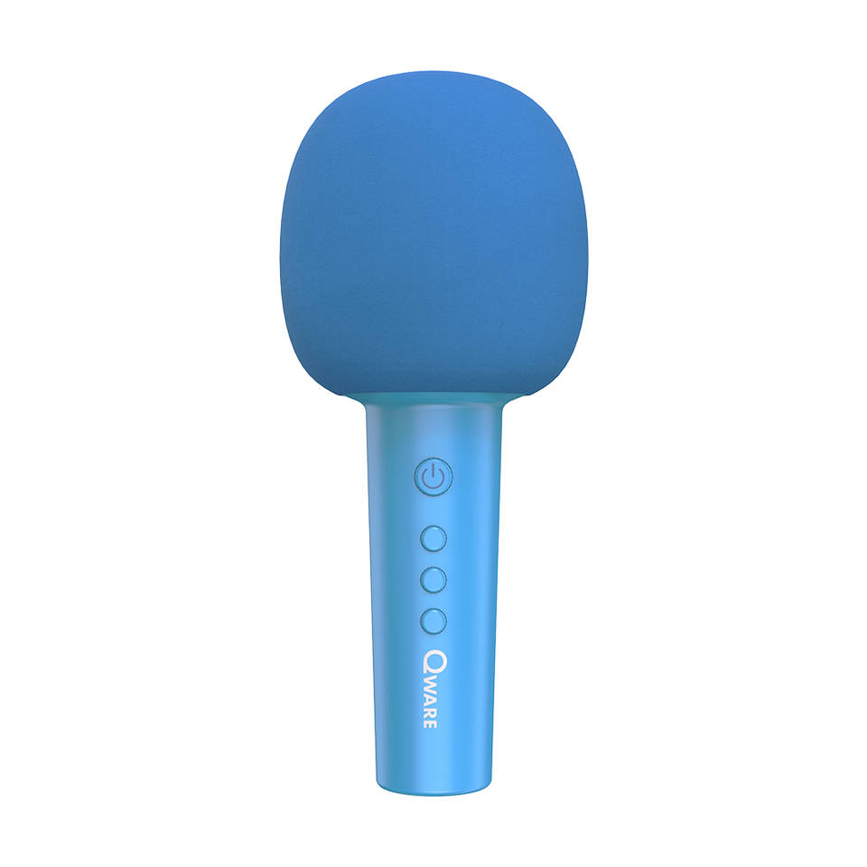 Qware karaoke microfoon + speaker - blauw