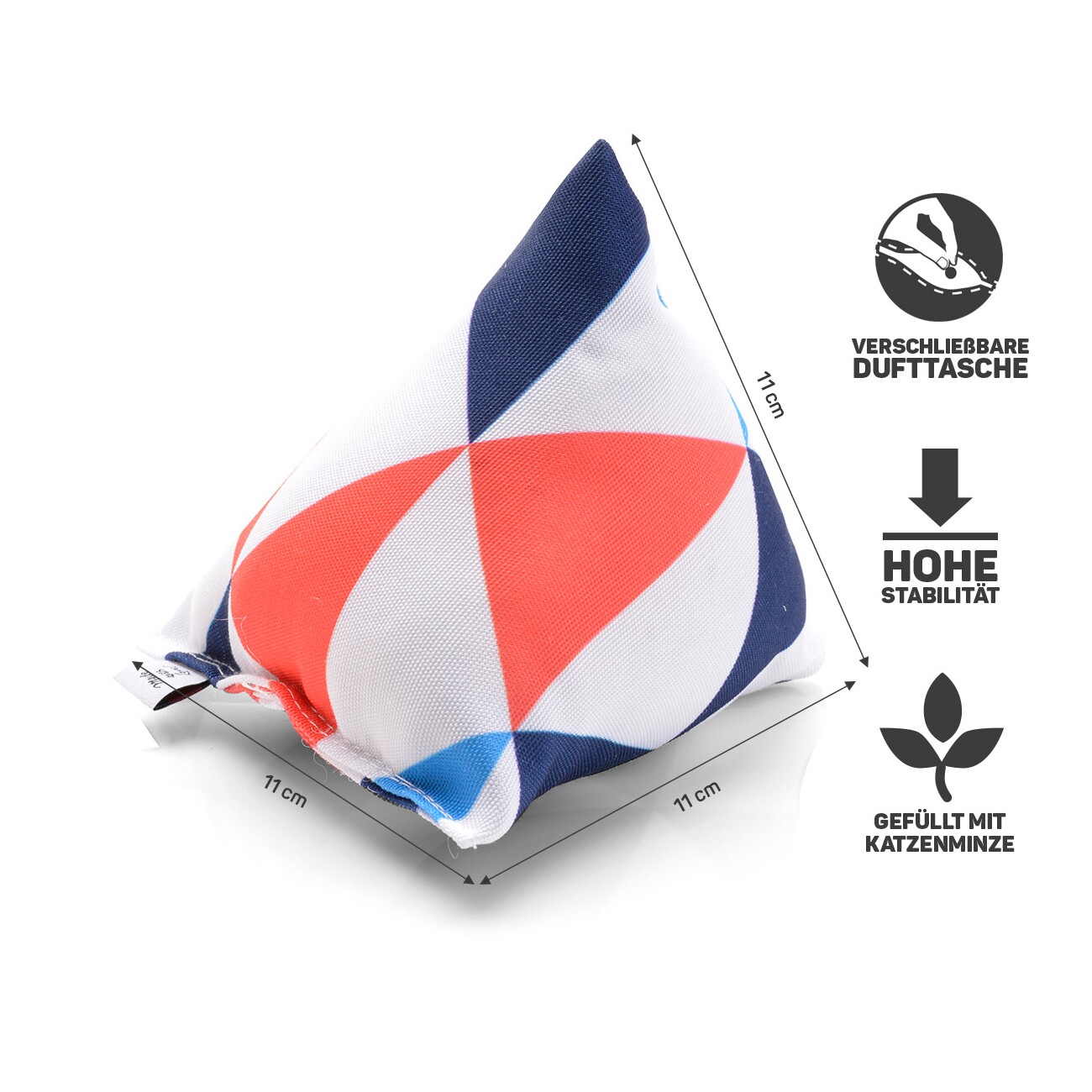 Canadian Cat Company Catnipspielzeug 6x Schmusepyramide Nordic Triangle
