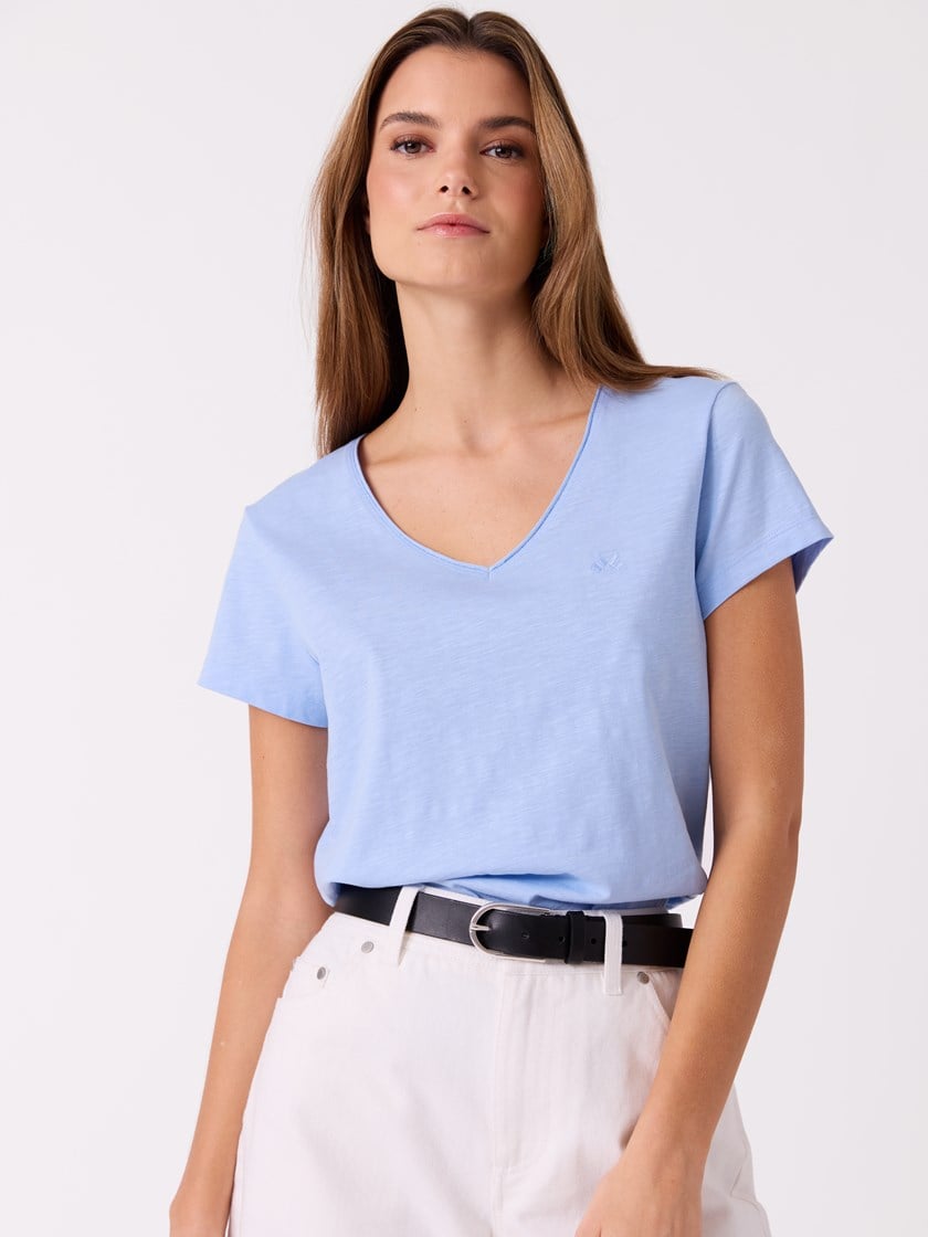 Agnais t-skjorte Chambray Blue
