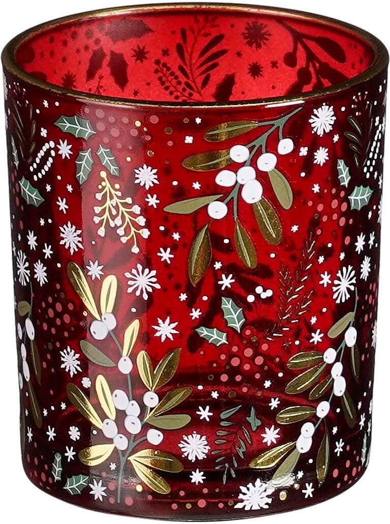 House of Seasons waxinelichthouder Storm rood D 7 H 8 cm