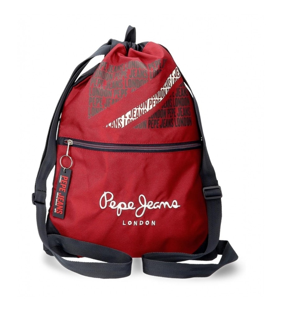 Mochila vermelha com cordão Pepe Jeans Clark