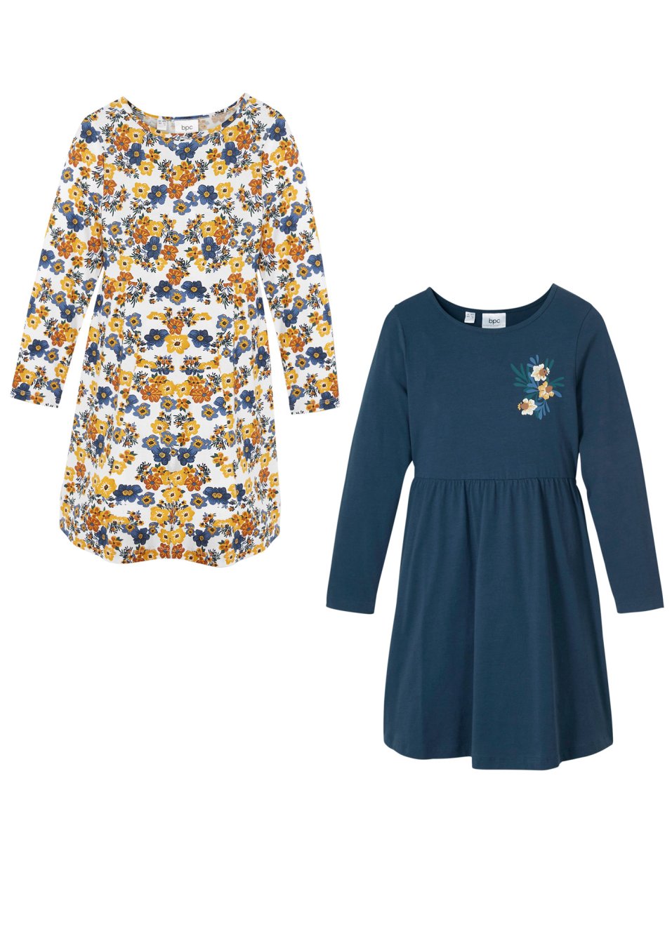 Lot de 2 robes en jersey coton fille