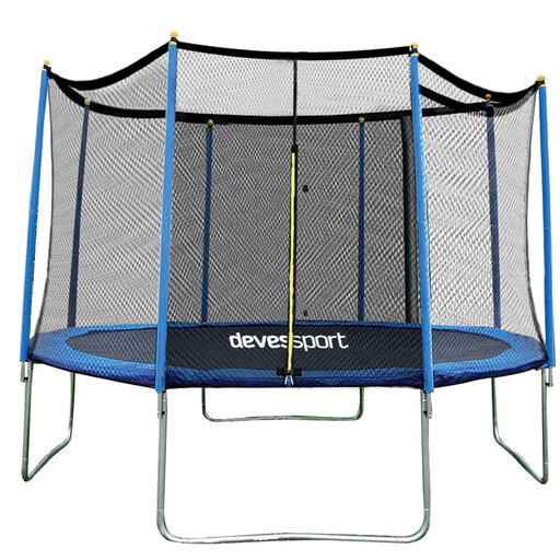 Cama elástica combinada de 305 cm azul com rede