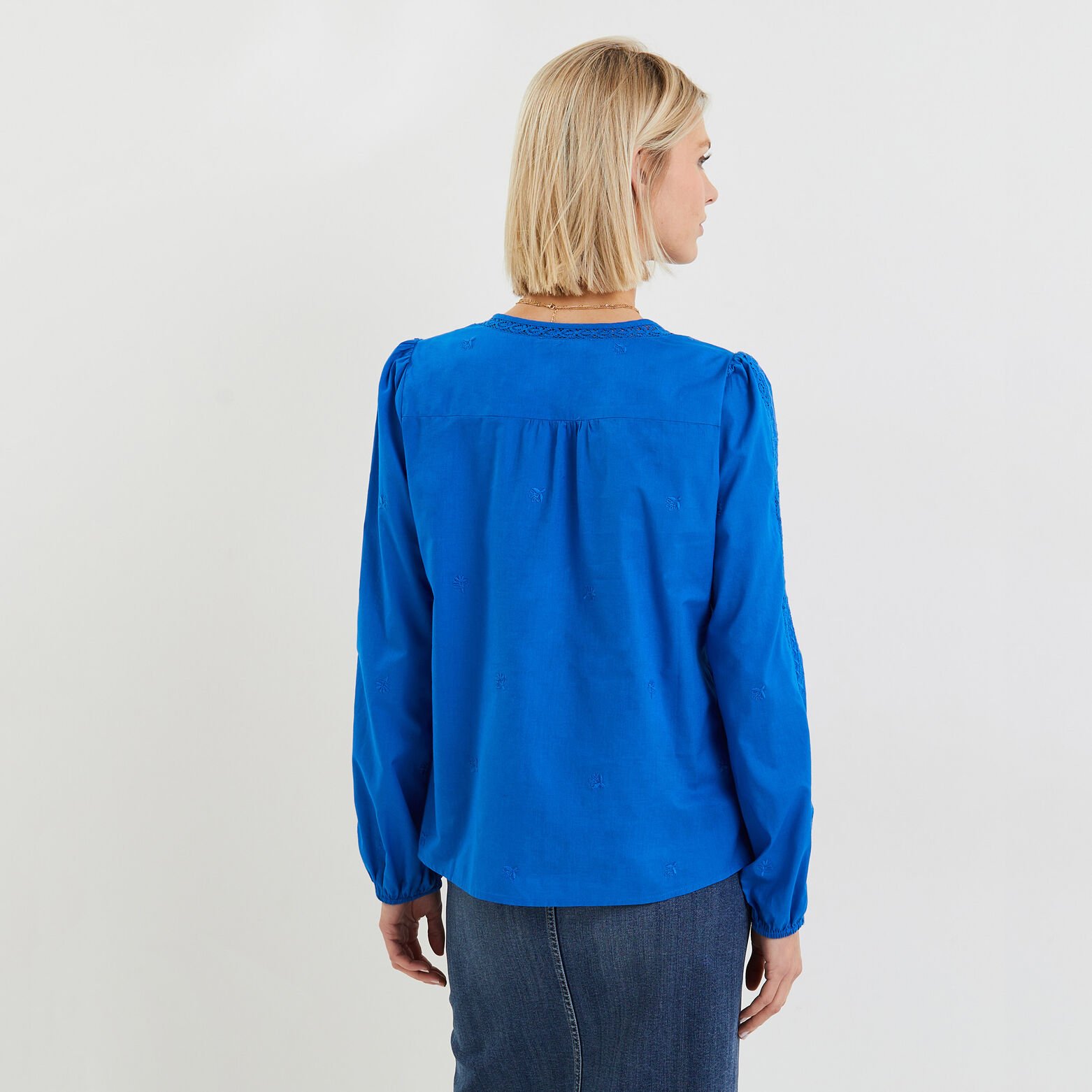 Chemise détails broderie femme