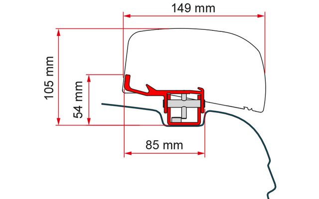 Fiamma Adapter Kit VW T5 / T6 für F40van Markisen