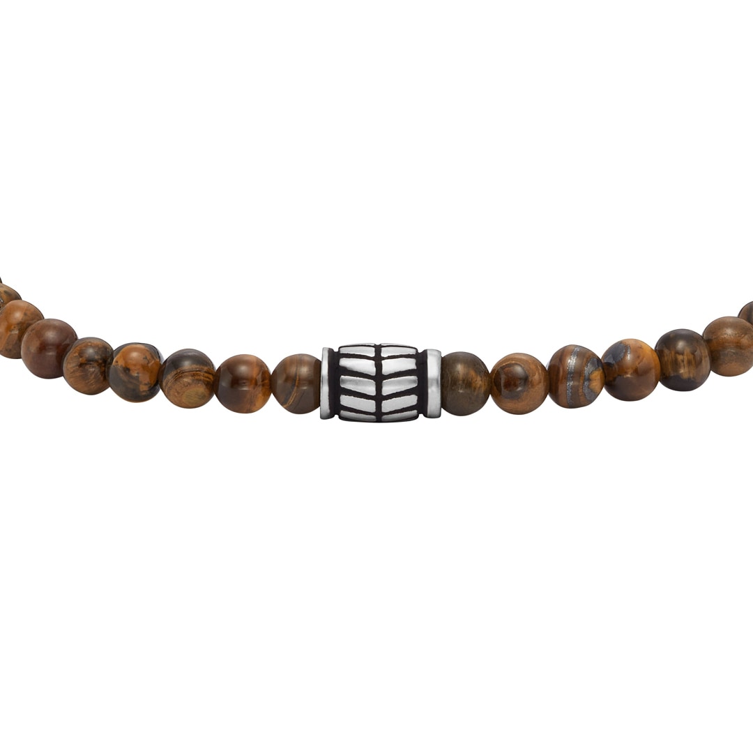 Fossil Armband Beads Braun