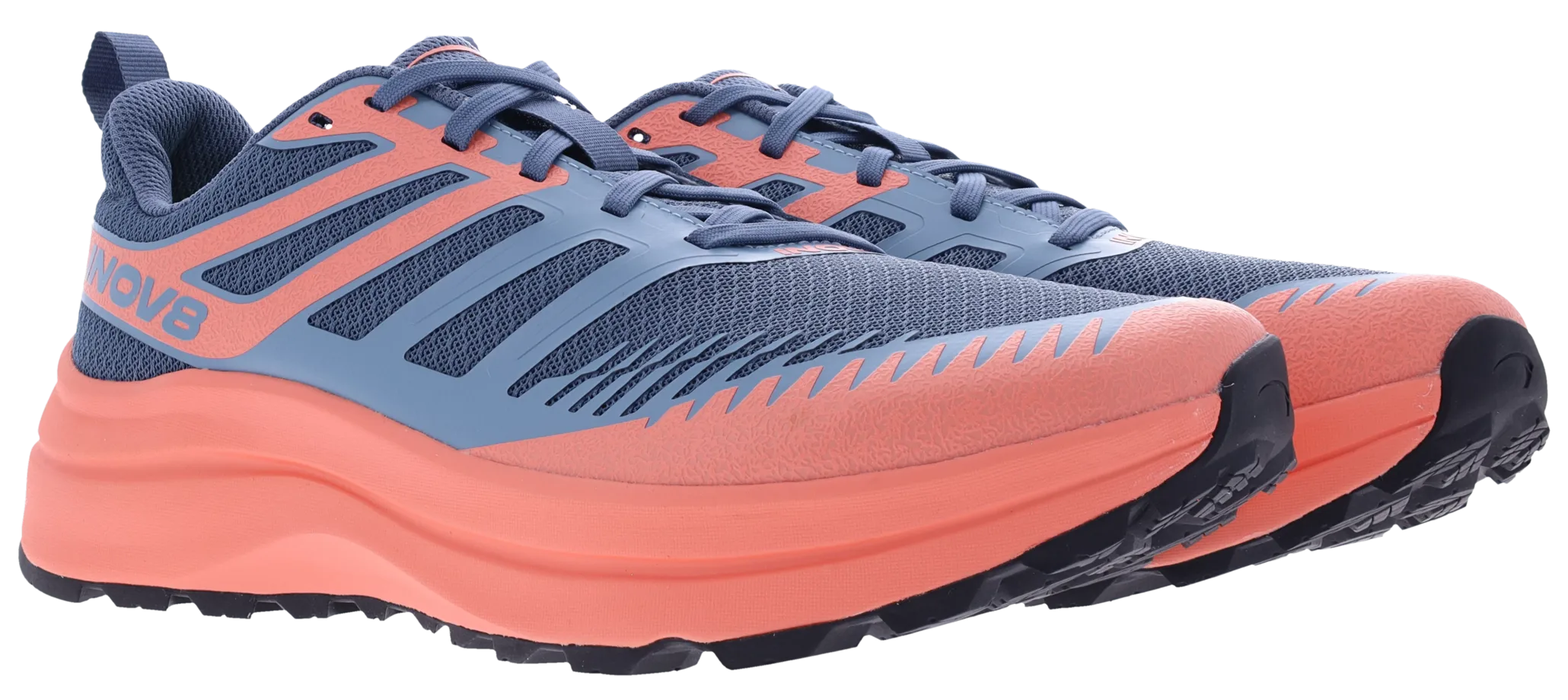 inov-8 Women's Trailfly Max Blue Grey/Coral/Light Grey