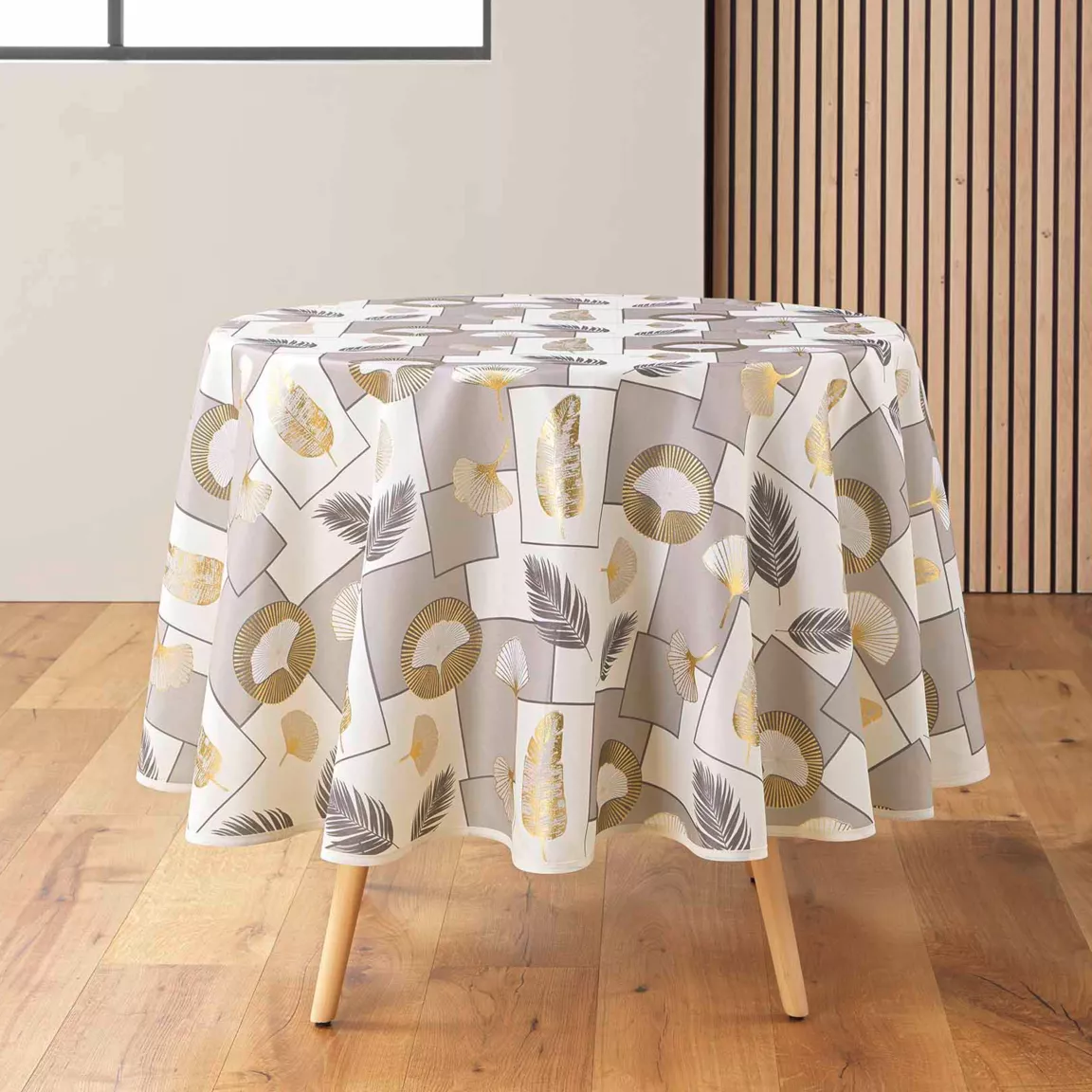 Nappe ronde anti tache (180 cm) Natane Beige
