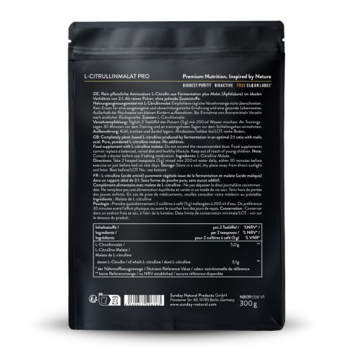 Sunday Natural Products  L-Citrullin MalatPro Pulver