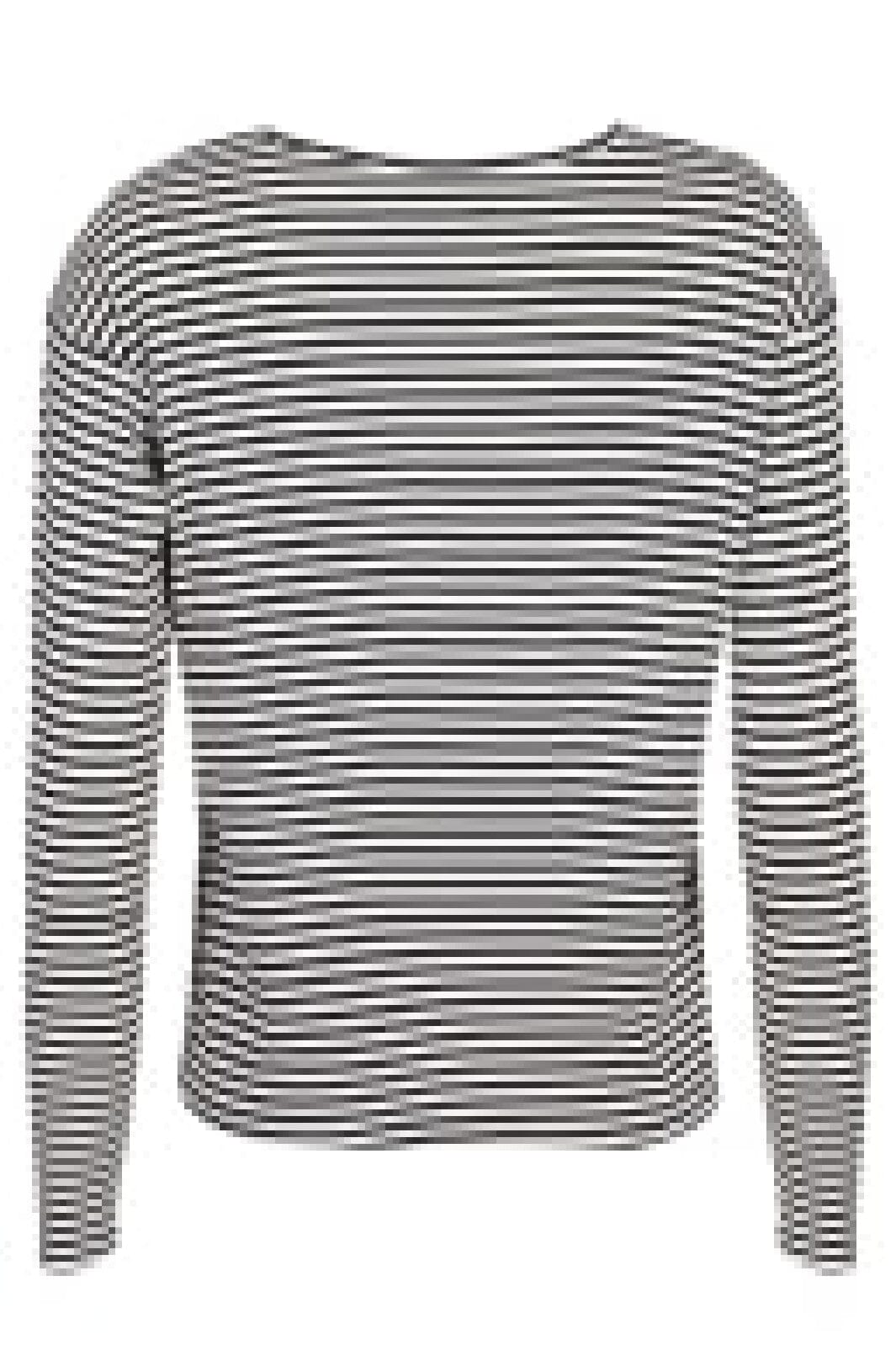 Liberte Natalia-Ls-Boxy-Blouse black creme small stripe