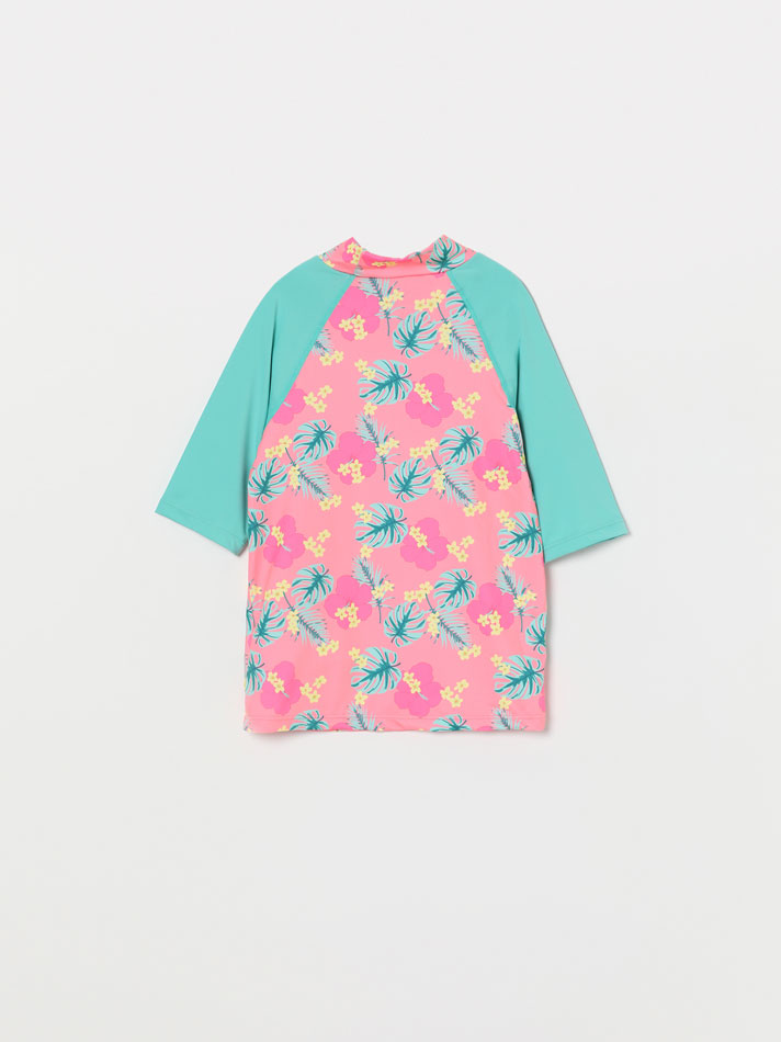 Camiseta de surf com proteção UPF 50 - Verde Água