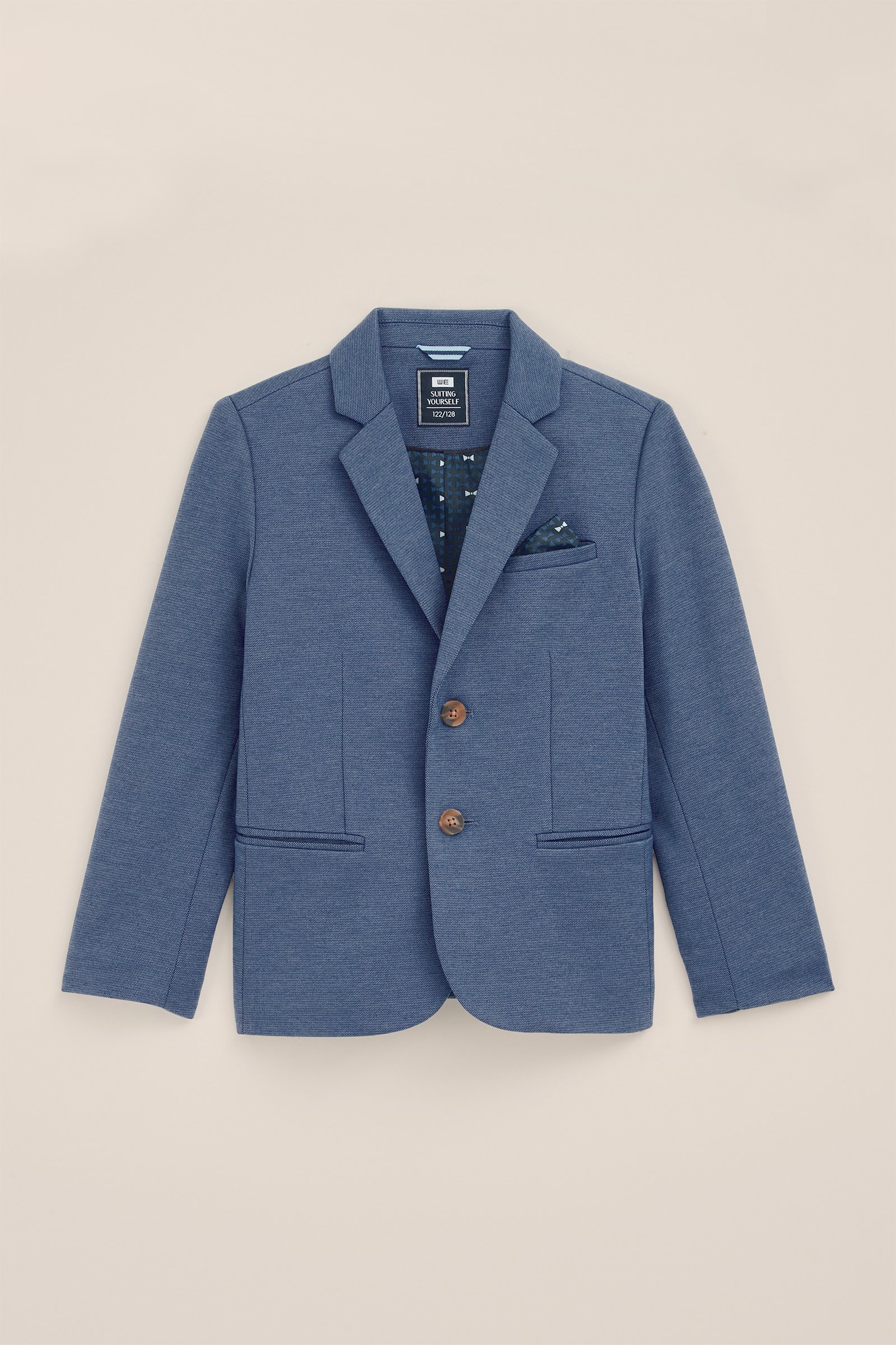 Jongens slim fit blazer met stretch WE Fashion Blauw