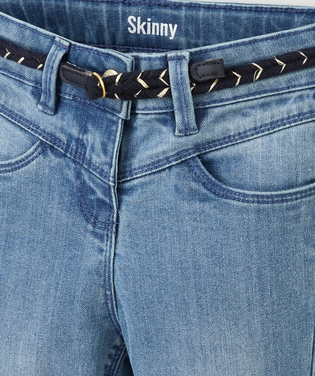 PANTALON SKINNY FILLE EN DENIM BLEU LOW IMPACT ULTRA-RÉSISTANT
