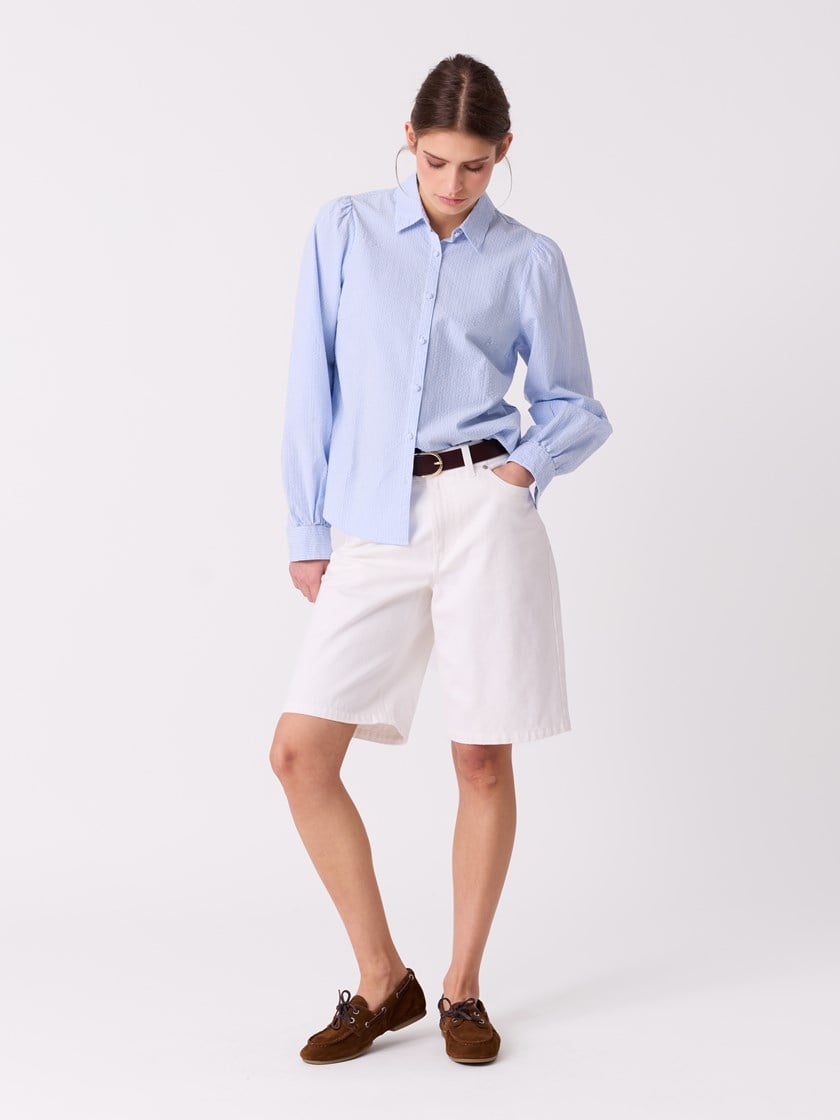 Pippa bluse Chambray Blue