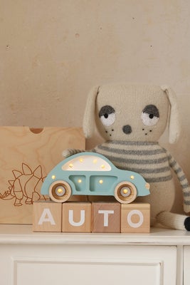 Little Lights Mini Lampe Bil, Retro Blue