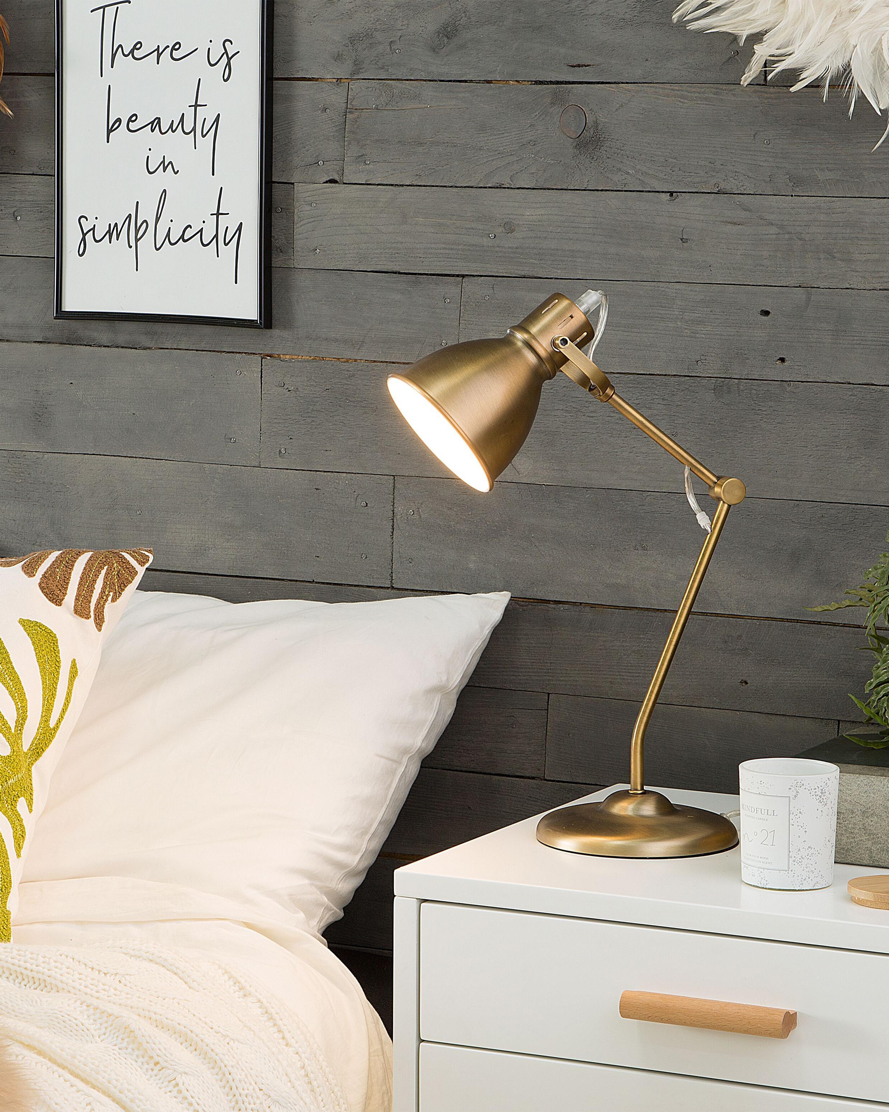 Bureaulamp MONSAN verstelbaar Metaal Messing